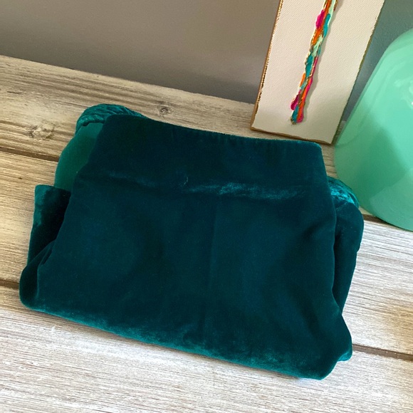 Free People Annalise Velvet Mini Skirt ✨Deep Teal Size 2 | slit boho short - Picture 14 of 16